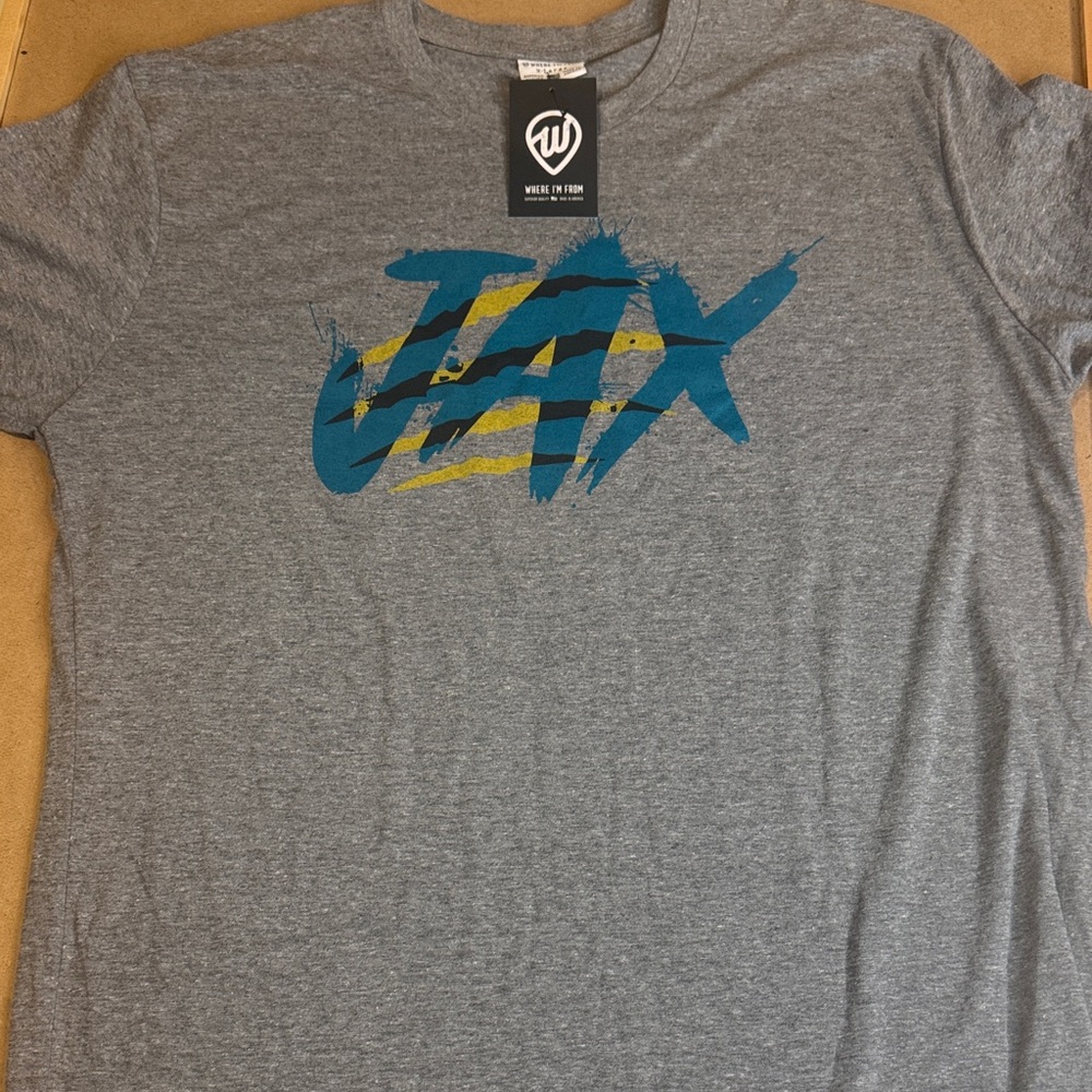 Jacksonvile Jags Gray and Blue Graphic T-Shirt